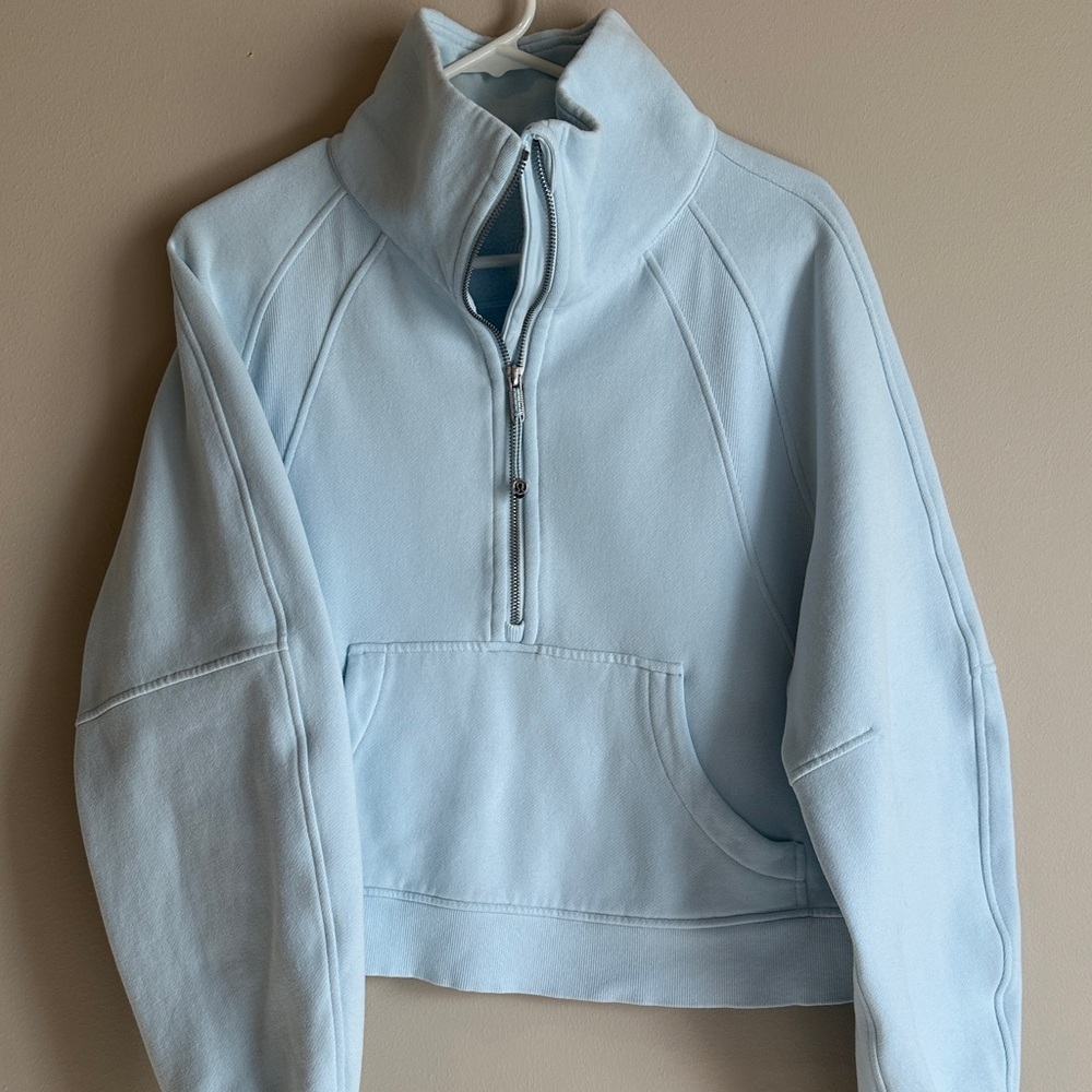 Lululemon Athletica Sky Blue Half-Zip Sweatshirt